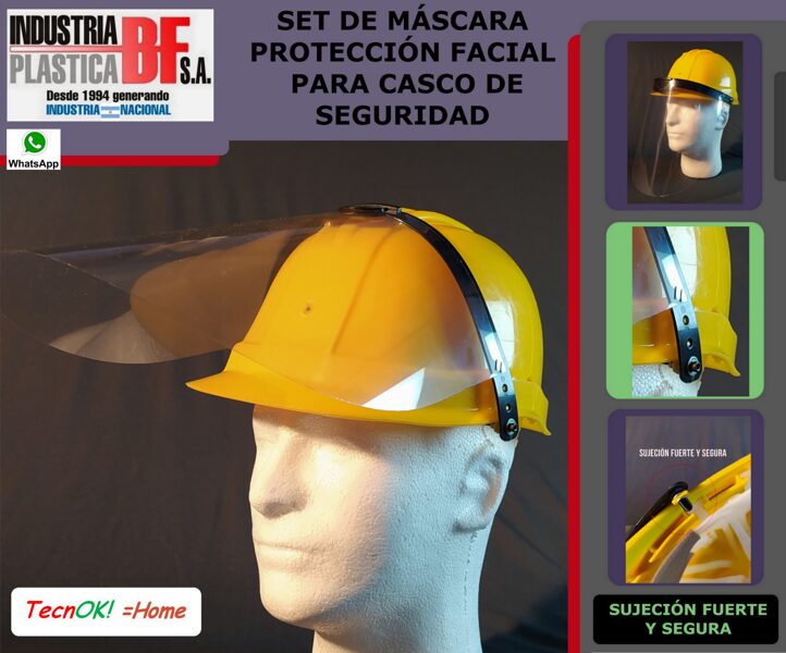 SET N°: 01 & 02 de Máscara Protección Facial para Casco de Seguridad